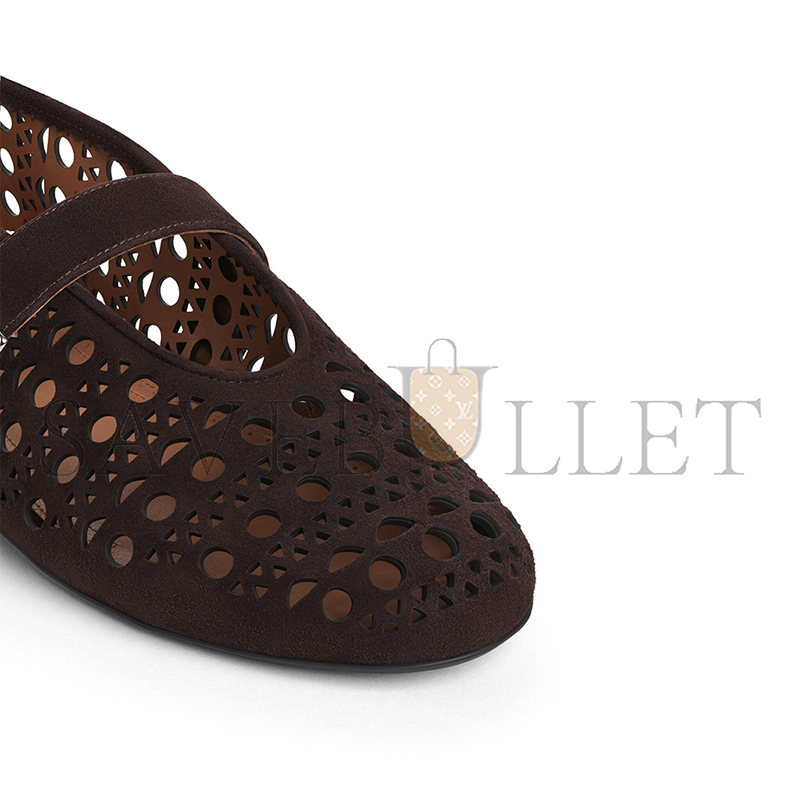 ALAÏA BALLET FLATS VIENNE IN SUEDE AA3A029C0H53733